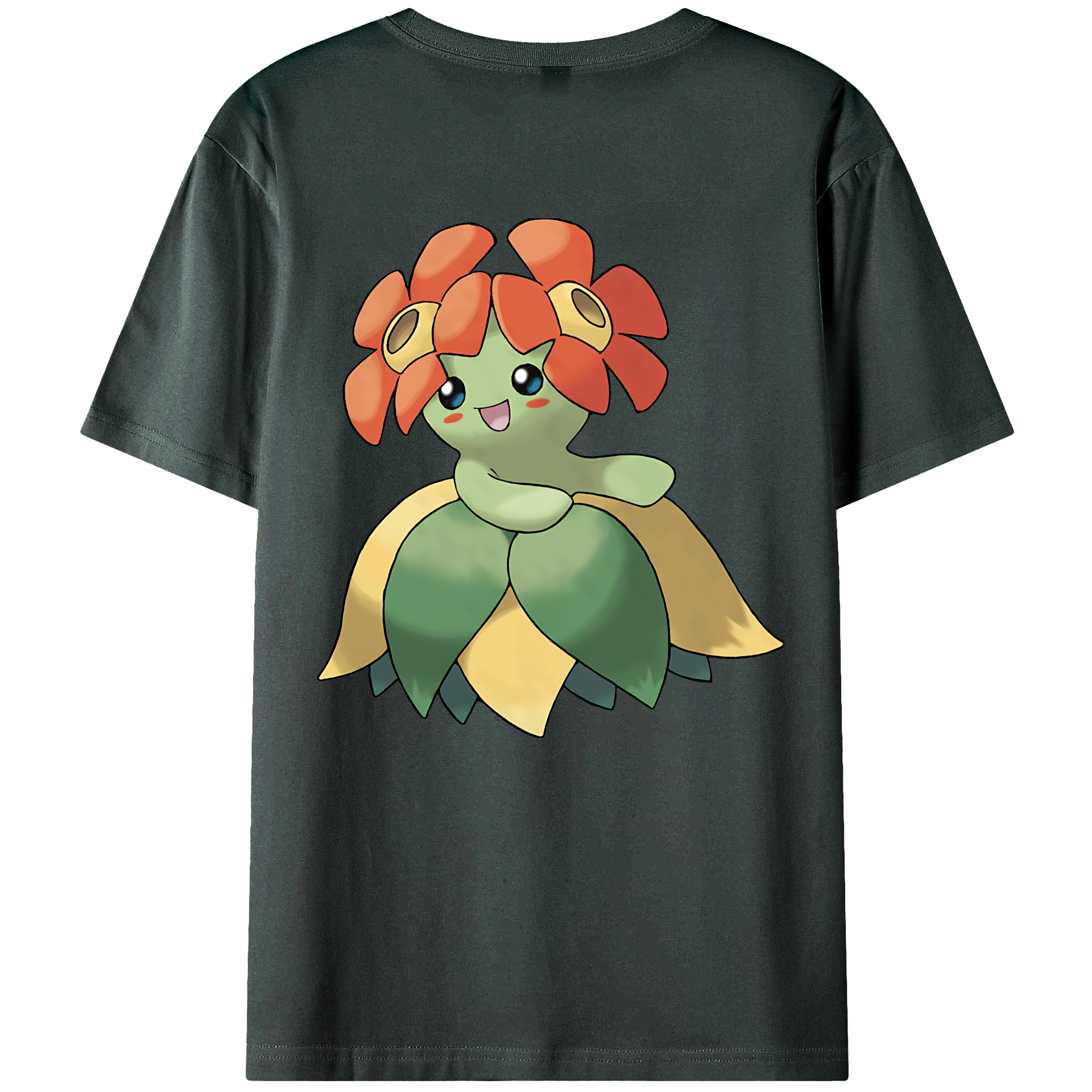 （画像用） ポケットモンスター Pokémon 綿100％ メンズ半袖Tシャツ（バックプリント） 通気性